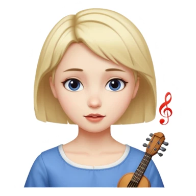 Garota cantarolando, com cabelo curto igual a personagem de crepúsculo "Alice" sticker