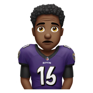 Sad ravens fan sticker