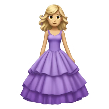 taylor swift purple layered princess dress  sticker