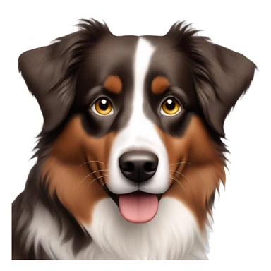 red tri australian shepherd with no white on face sticker