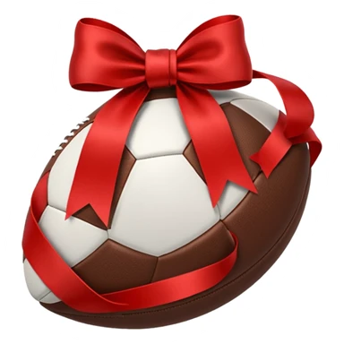 Small football and ribbon mixer sticker