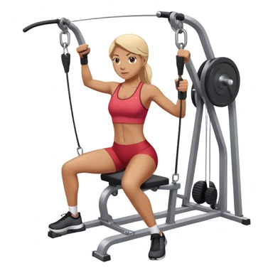 gym cable machine crossover exercise sticker