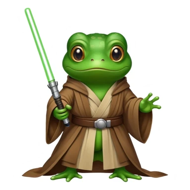 Jedi frog sticker