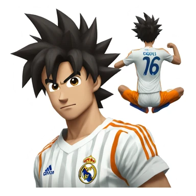 goku at real madrid sticker
