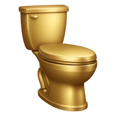 a golden toilet sticker