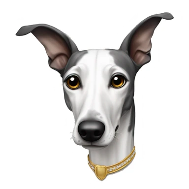 aristocrat dog galgo white and black  sticker