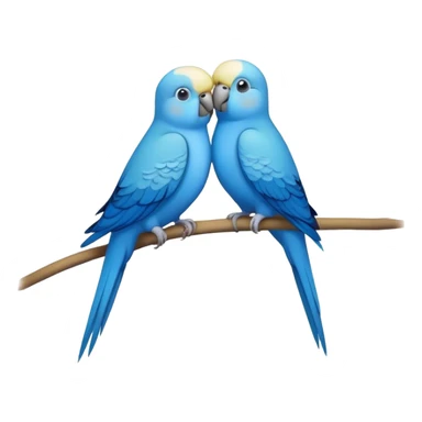 Blue parakeets in￼ love sticker
