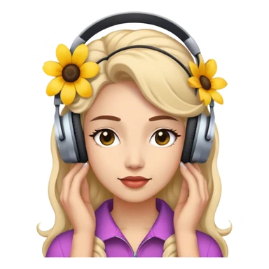 🌺🎧 sticker