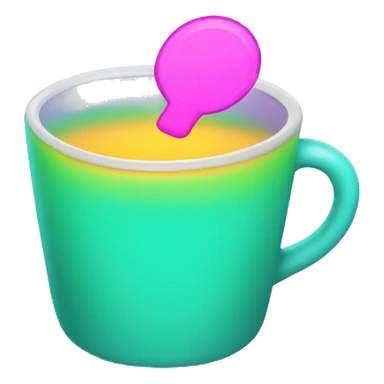 A cup of neon drink sticker