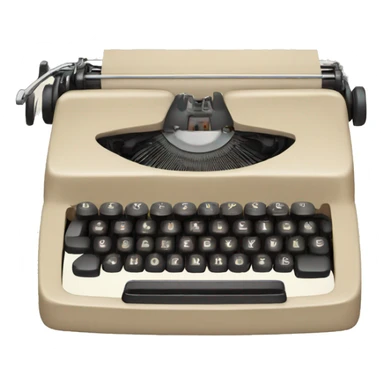 Beige Typewriter sticker