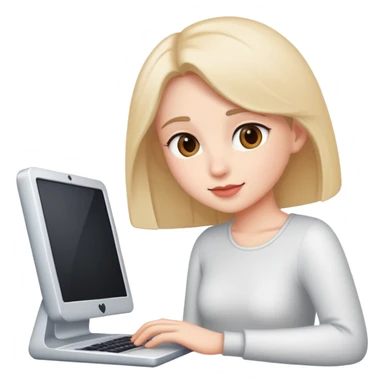 person in love with a computer sticker