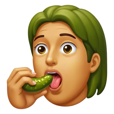 licking pickle  sticker