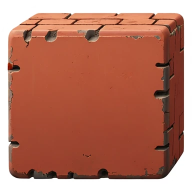 Single Red brick sticker