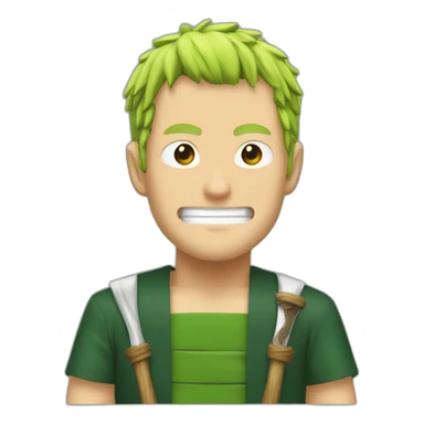 Zoro qui boit de la bière sticker