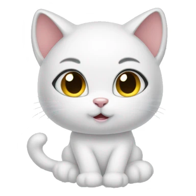 Kitty combing her hair  sticker