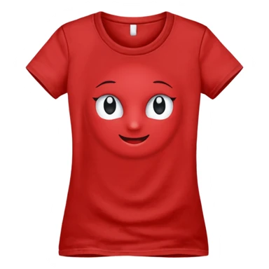 red women's T-shirt sticker
