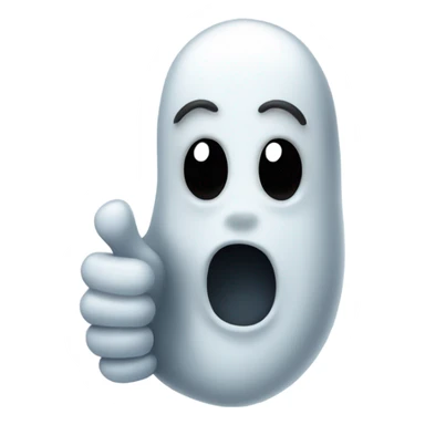 ghost hand thumb up sticker