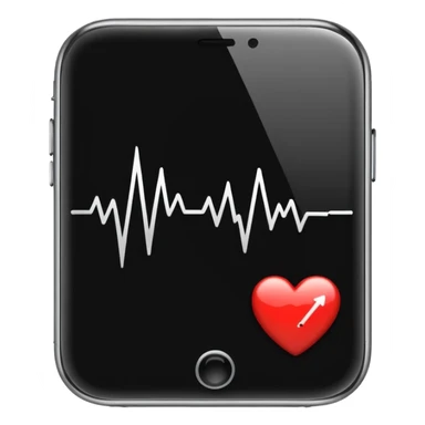 Phone with a heartbeat line  sticker