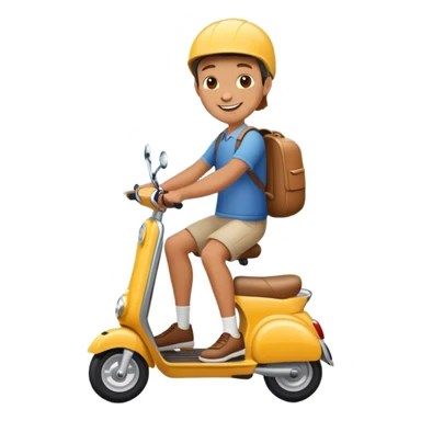 riding a scooter sticker