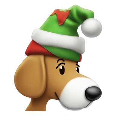 snoopy christmas hat sticker