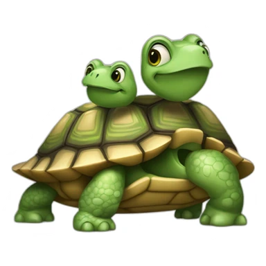 Una pareja de tortugas haciendo cosas cotidianas sticker