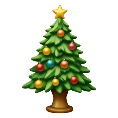 Vintage Christmas tree sticker