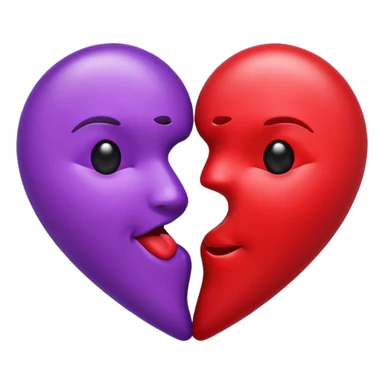 Kiss emoji Purple Heart  sticker
