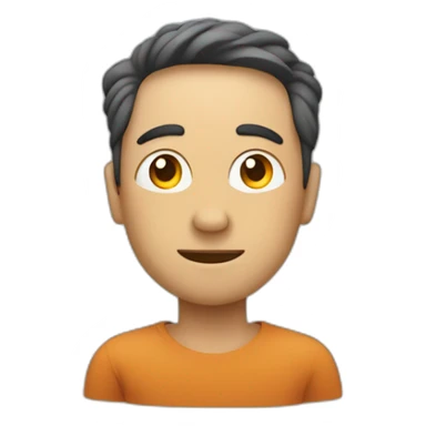 A men with 3 sound waves upward on sides  sticker