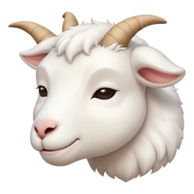 Meme-Worthy Cute Sleeping White Goat Portrait Emoji, Head resting peacefully with a contented smile, showcasing a delightfully sturdy build and a luxuriously soft white fur, eyes shut in a serene, restful nap, Simplified yet hilariously adorable features, highly detailed, glowing with a soft, drowsy light, high shine, relaxed and utterly lovable, stylized with an air of playful laziness, bright and heartwarming, soft glowing outline, capturing the essence of a comically sleepy goat, so meme-worthy it feels like it could instantly become the next viral sensation of adorable slumber! sticker
