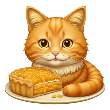 a cat eating kunafa sticker