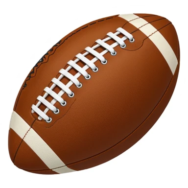 american football oval laces sticker