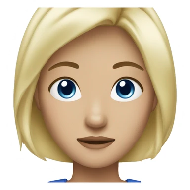 Woman Blonde asian blue eyes  sticker