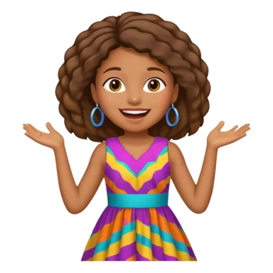 African American girl singing sticker