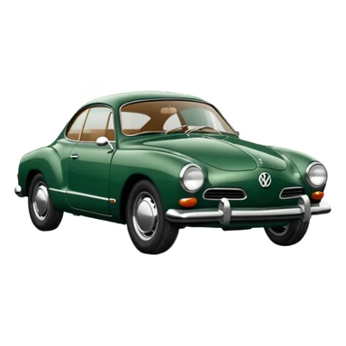 forest green vw karmann ghia sticker