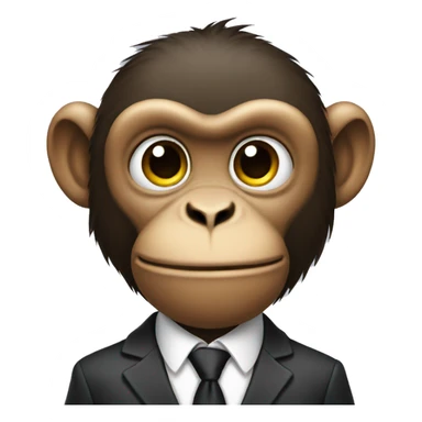 monkey wearing a suit sticker