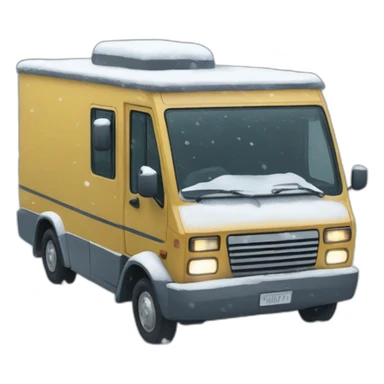 mobilette dans la neige sticker