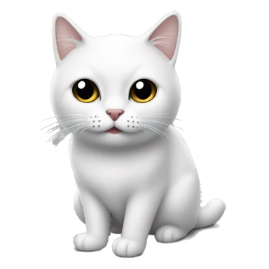 Chat sur un chat blanc noir sticker