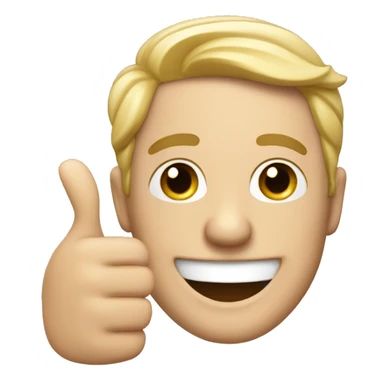 Smiling Englishman showing thumbs up  sticker