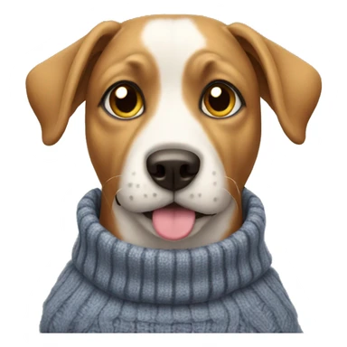 dog wearing sweater sticker