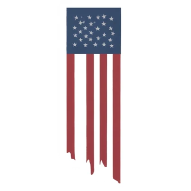 bandera amarilla con 4 rallas rojas sticker