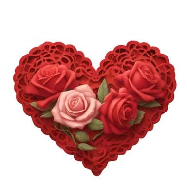 vintage valentine’s day card red sticker