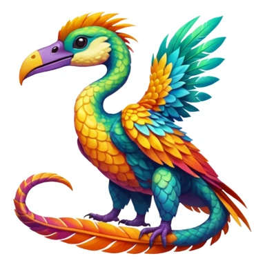 Tropical Exotic Fakémon-fantasy-creature, full body sticker