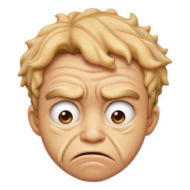 a person scrunching up their face in disgust  sticker