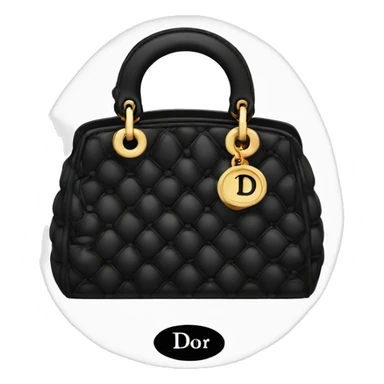 Black dior handbag sticker