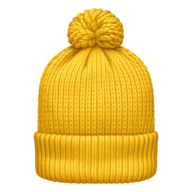 Winter Knit Hat yellow sticker