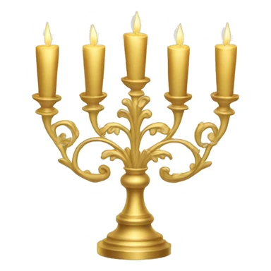 Fancy gold candelabra sticker