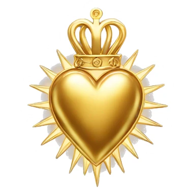 gold sacred heart with halo sticker