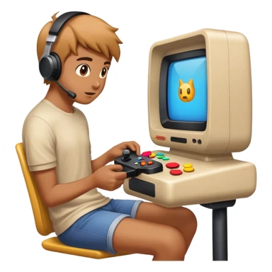 Playing videogames sticker