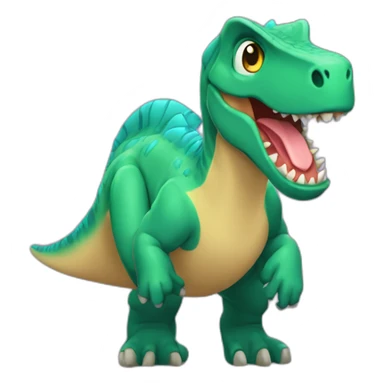 dinosaurio fusionado con mariosa sticker