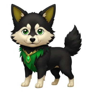 dog loki god of mischief dynamic pose sticker